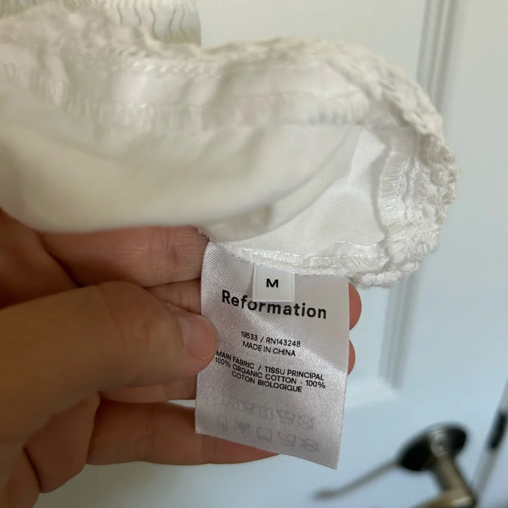 Reformation Ivory Smocked Top - Picture 3 of 3